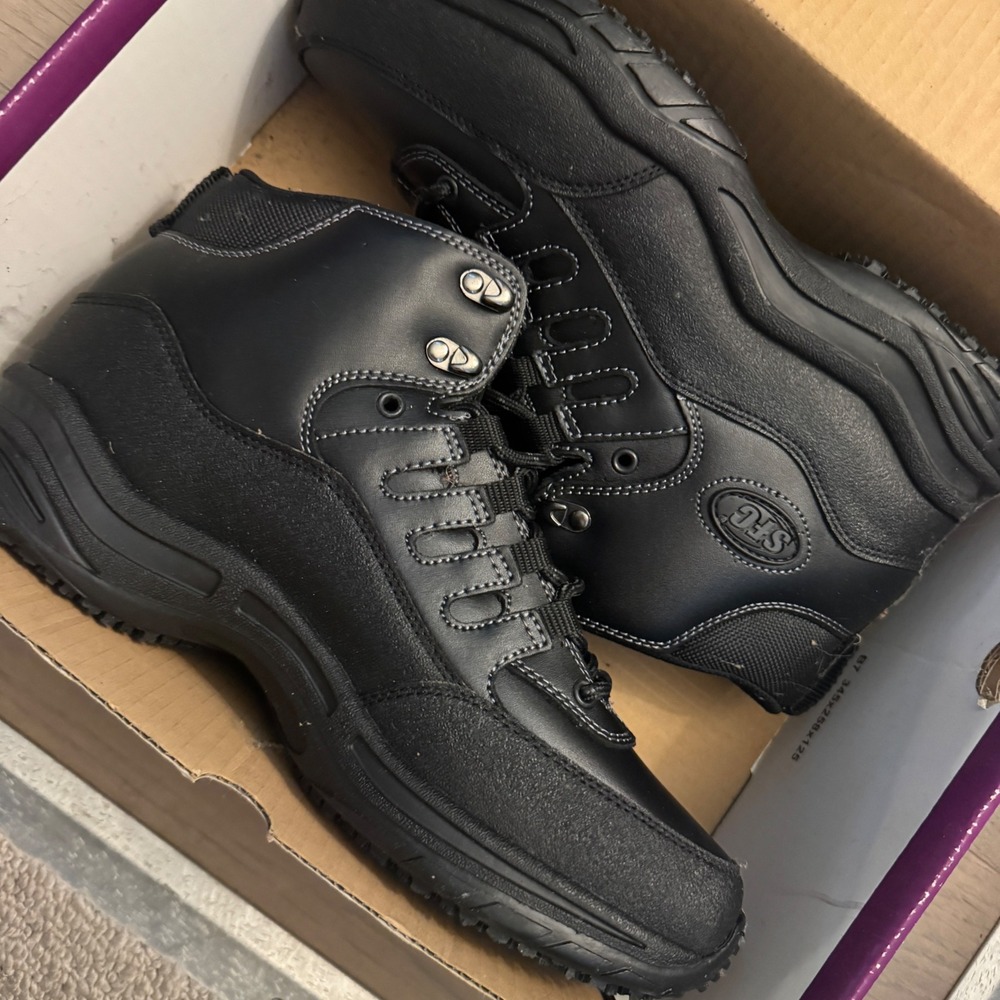 Shoes For Crews Xtreme Sport Hiker Black Slip Resistant Work Boots Mens 10.5